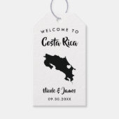 Costa Rica bruiloft welkomsttas Labels, eilandkaar Cadeaulabel (Voorkant)