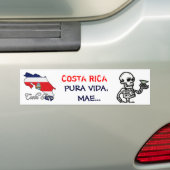 Costa Rica Bumpersticker - Gepersonaliseerd (Op auto)