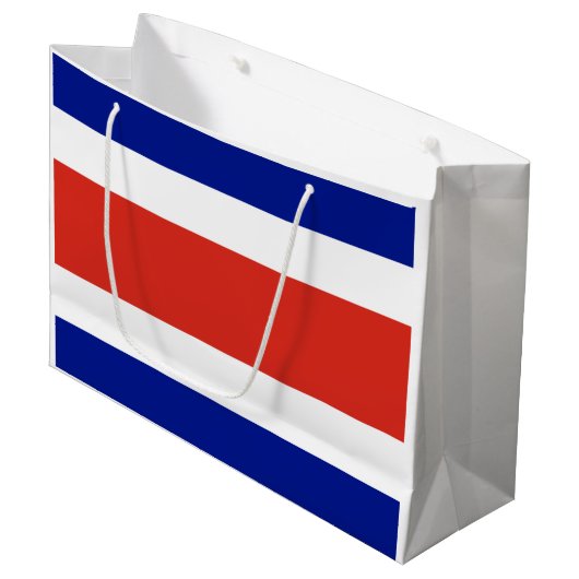 Costa Rica burger vlag Groot Cadeauzakje (Voorkant Gekanteld)