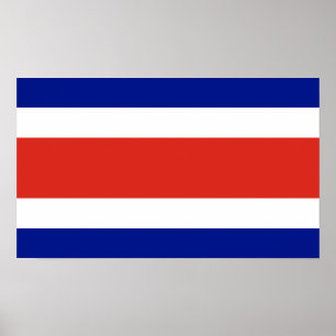 Costa Rica burger vlag Poster