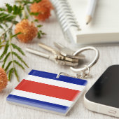 Costa Rica burger vlag Sleutelhanger (Voorkant Rechts)