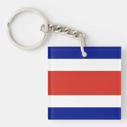 Costa Rica burger vlag Sleutelhanger (Voorkant)