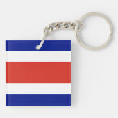 Costa Rica burger vlag Sleutelhanger (Achterkant)