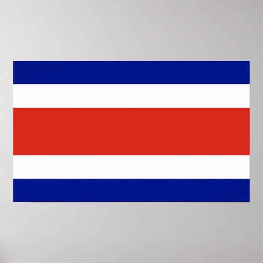 Costa Rica Burgerlijke vlag Poster (Voorkant)