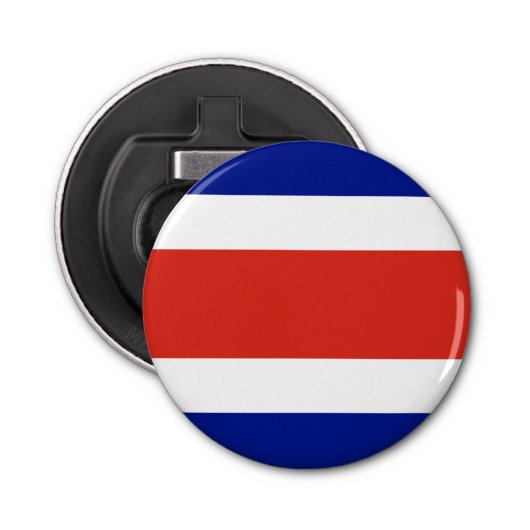 Costa Rica Burgervlag Button Flesopener (Voorkant)