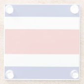 Costa Rica Burgervlag Glazen Onderzetter (Achterkant)