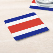 Costa Rica Burgervlag Kartonnen Onderzetters (Schuin)