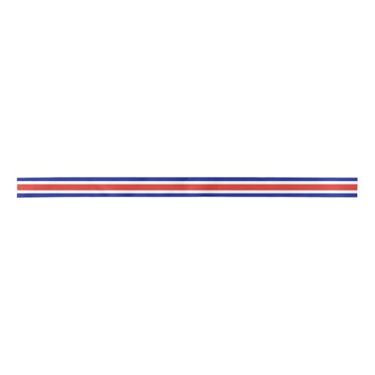 Costa Rica Burgervlag Satijnen Lint (Voorkant)