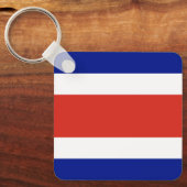 Costa Rica Burgervlag Sleutelhanger (Voorkant)
