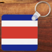 Costa Rica Burgervlag Sleutelhanger (Achterkant)