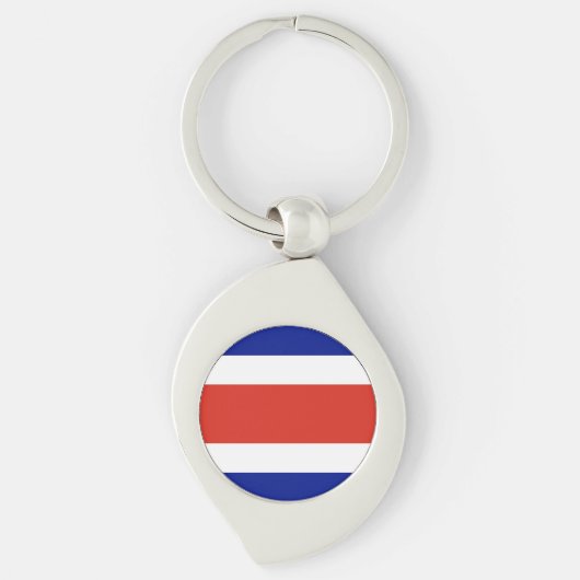 Costa Rica Burgervlag Sleutelhanger (Voorkant)