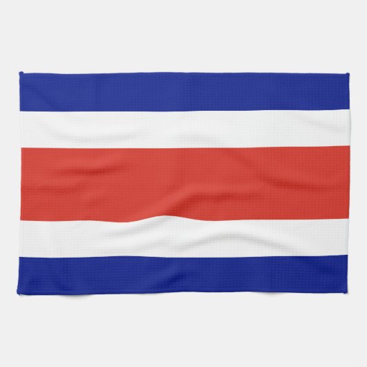 Costa Rica Burgervlag Theedoek (Horizontaal)