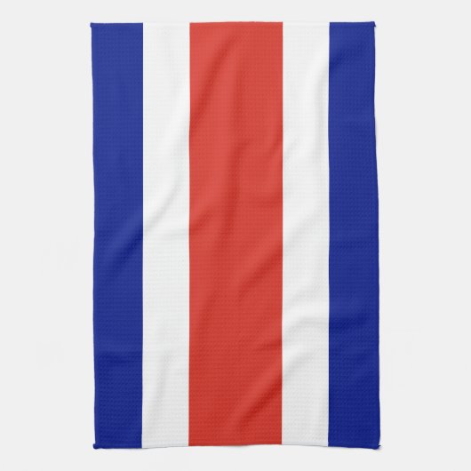 Costa Rica Burgervlag Theedoek (Verticaal)