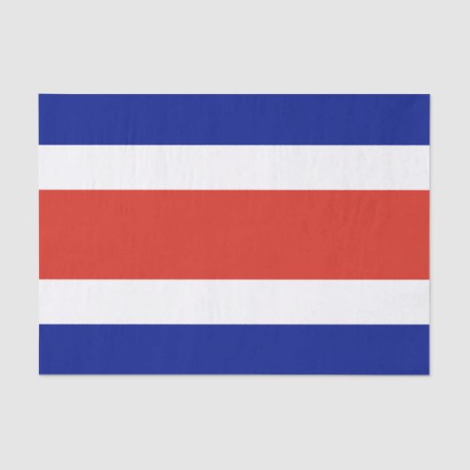 Costa Rica Burgervlag Tissuepapier (Voorkant)