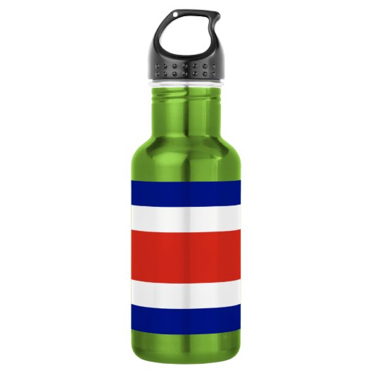 Costa Rica Burgervlag Waterfles (Voorkant)