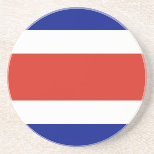 Costa Rica Burgervlag Zandsteen Onderzetter (Voorkant)