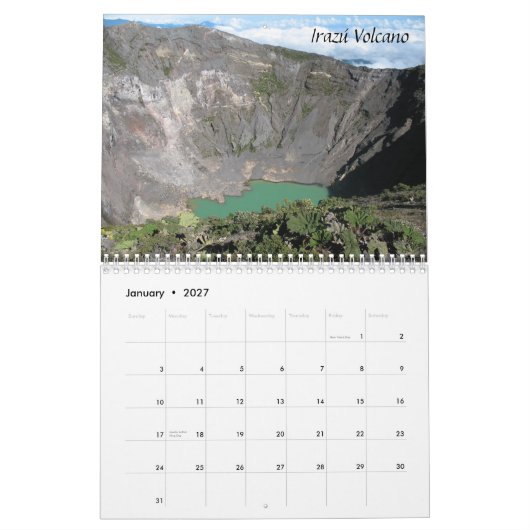 Costa Rica Calendar Kalender (Jan 2027)
