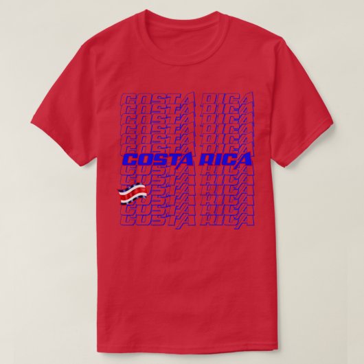 Costa Rica Cascade tekst T-shirt (Design voorkant)