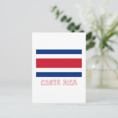 Costa Rica Civil vlag met naam Briefkaart (Staand voorkant)