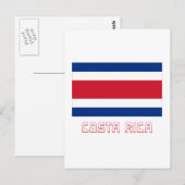 Costa Rica Civil vlag met naam Briefkaart (Voorkant / Achterkant)