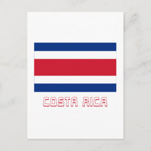 Costa Rica Civil vlag met naam Briefkaart