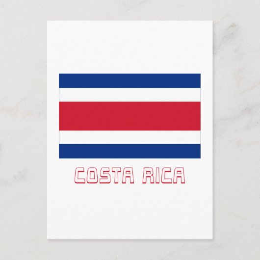 Costa Rica Civil vlag met naam Briefkaart (Voorkant)