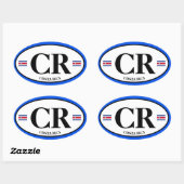 Costa Rica classic Euro Oval Sticker (Vel)