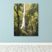 Costa Rica, Cocos Island, Wafer Bay Waterfall Canvas Afdruk (Insitu (Houten vloer))