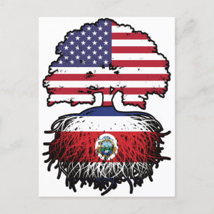 Costa Rica Costa Rica American American USA Tree R Briefkaart