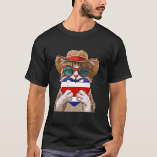 Costa Rica Costa Ricaanse Vlag Hart Kat Costa Rica T-shirt