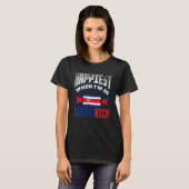 Costa Rica Costa Rican Flag Happiest When Im In Co T-shirt (Voorkant volledig)
