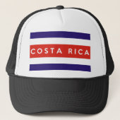 costa rica country flag text name trucker pet (Voorkant)