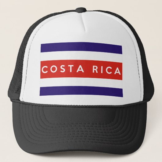 costa rica country flag text name trucker pet (Voorkant)