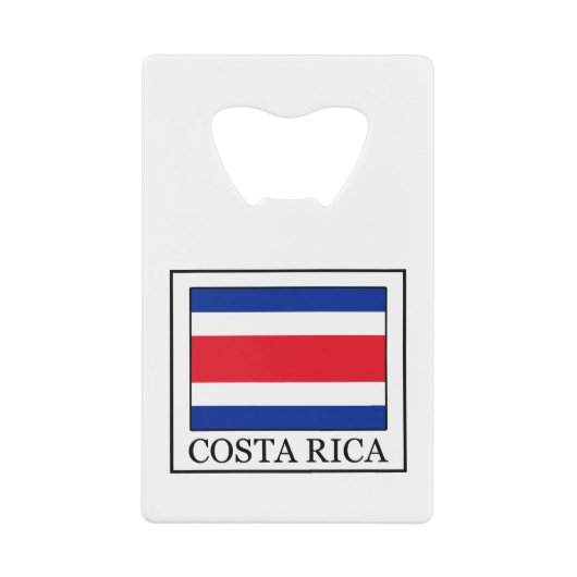 Costa Rica Creditkaart Flessenopener (Voorkant)