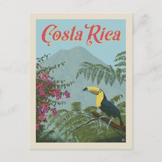 Costa Rica | Datum opslaan Uitnodiging Briefkaart (Voorkant)