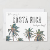 Costa Rica Destination Beach Wedding Save The Date (Voorkant)
