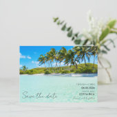Costa Rica Destination Beach Wedding Save The Date (Staand voorkant)