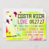 COSTA RICA Destination Invitation Kaart (Voorkant)