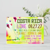 COSTA RICA Destination Invitation Kaart (Staand voorkant)