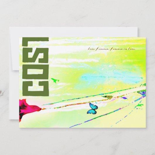 COSTA RICA Destination Invitation Kaart (Achterkant)