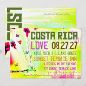 COSTA RICA Destination Invitation Kaart (Voorkant / Achterkant)