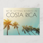 Costa Rica Destination Wedding Save the Date Aankondigingskaart (Voorkant)