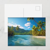 Costa Rica Eiland Paradijs Briefkaart (Voorkant / Achterkant)