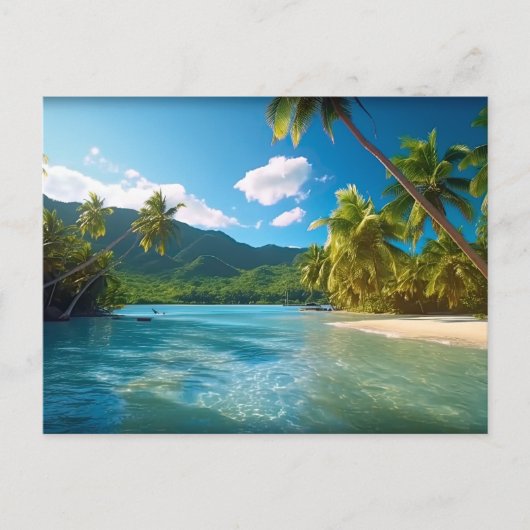Costa Rica Eiland Paradijs Briefkaart (Voorkant)