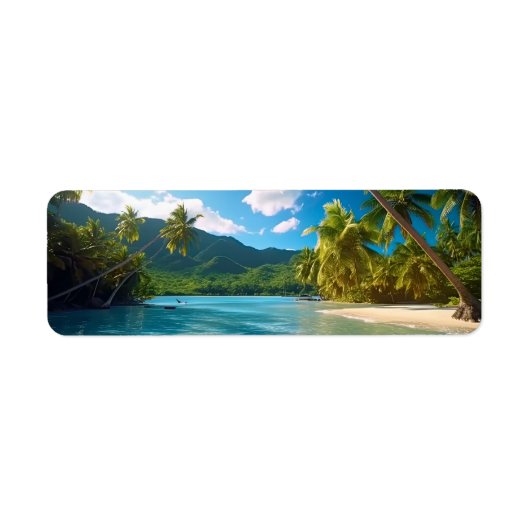 Costa Rica Eiland Paradijs  Etiket (Voorkant)