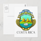 COSTA RICA - embleem/vlag/wapen/symbool Briefkaart (Voorkant / Achterkant)