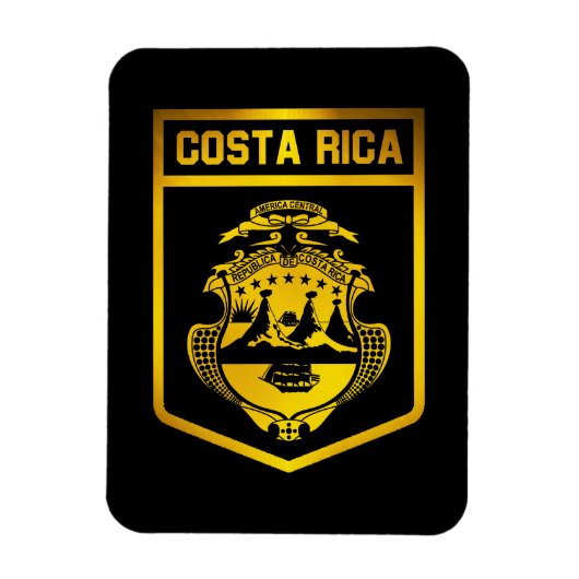 Costa Rica Emblem Magneet (Verticaal)