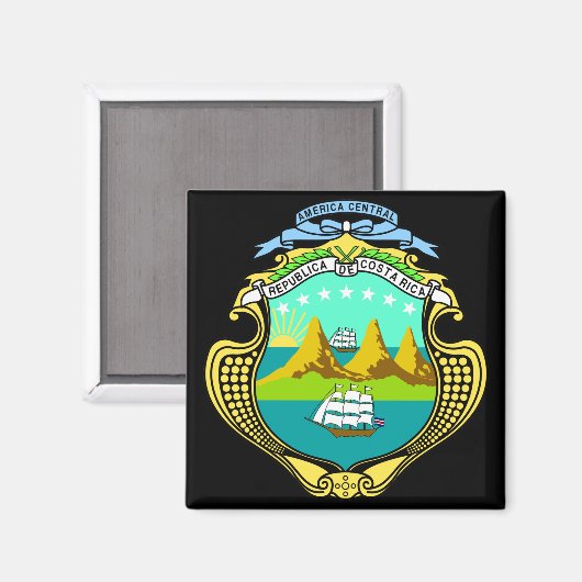 costa rica emblem magneet (Voorkant / Achterkant)