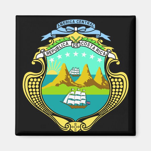 costa rica emblem magneet (Voorkant)