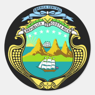 costa rica emblem ronde sticker